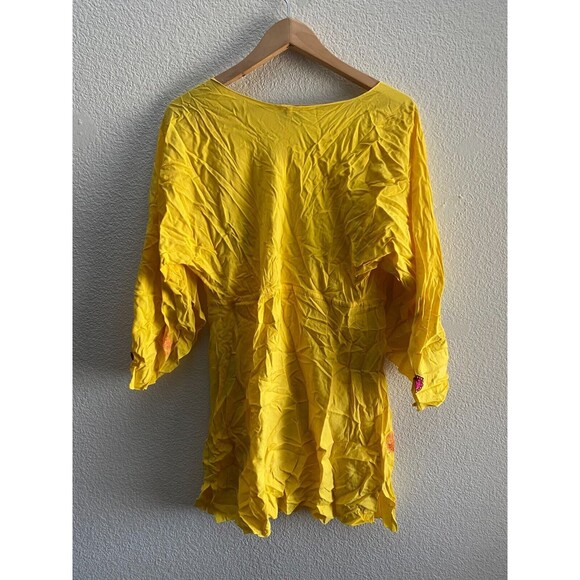 Boston Proper Debbie Katz South Beach Tunic Embroidered Empire Waist Top Small - Picture 3 of 3